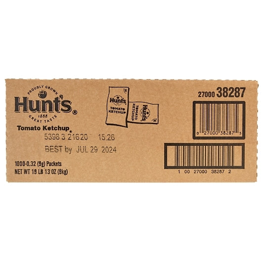 Hunt's Tomato Ketchup Single Serve, 1 x 1000 x 9 GR Case - DOT product image 8