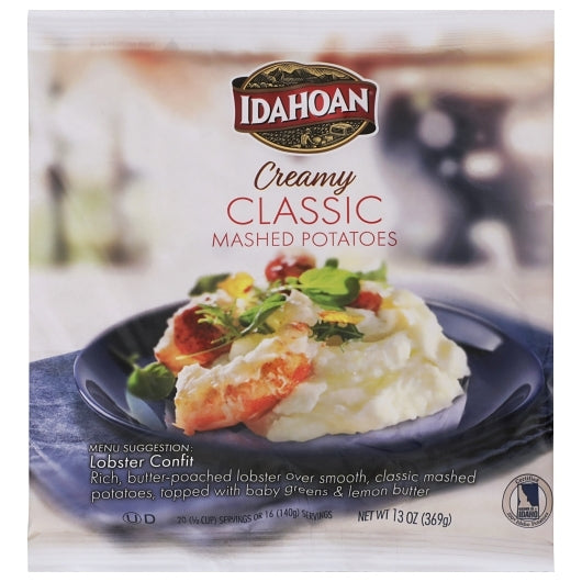 Idahoan Real Mashed CREAMY Classic Mashed Potatoes, 24 x 13 oz Case - Fruit & Sides