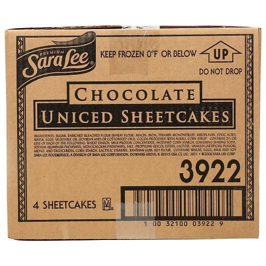 Sara Lee 12" x 16" Uniced Chocolate Sheet Cake, 4 x 48 oz Case - DOT product image 4