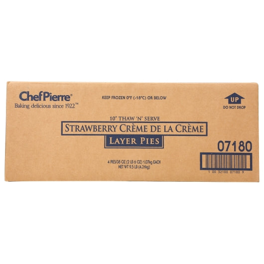 Chef Pierre 10 Inch Strawberries & Cream Pie, 4 x 38 oz Case - DOT product image 4