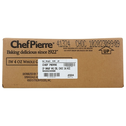 Chef Pierre Individually Wrapped Double Chocolate Whole Grain Muffin, 24 x 4 oz Case - DOT product image 3