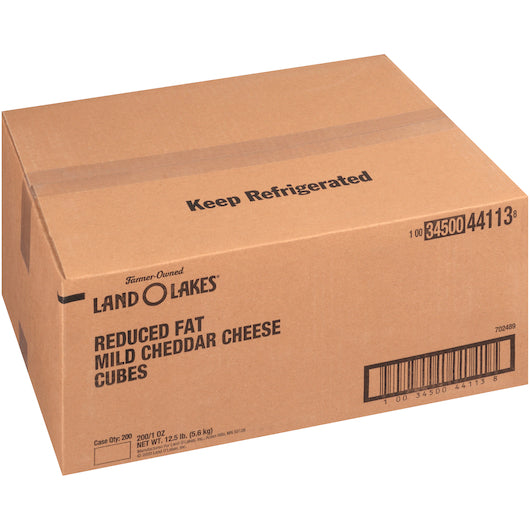 Land O Lakes 25% Reduced Fat Mild Cheddar Cheese Cube, 200 x 0.063 lb Case - DOT product image 2