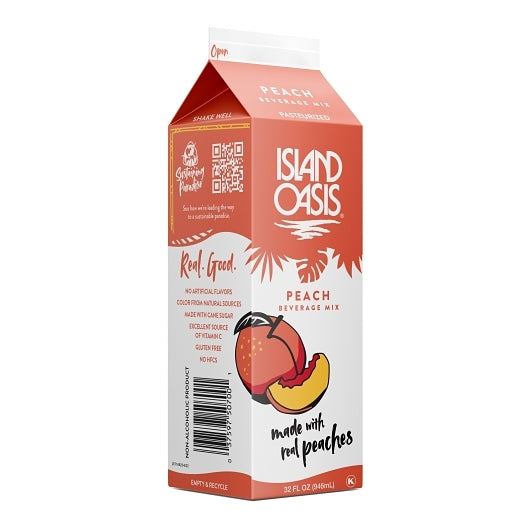 Island Oasis Peach Beverage Mix, 12 x 32 fl oz Case - DOT product image 2
