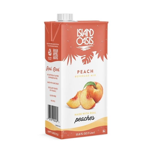 Island Oasis Peach Beverage Mix, 12 x 1 LT Case - Dried Fruit & Fruit Snacks - image 2