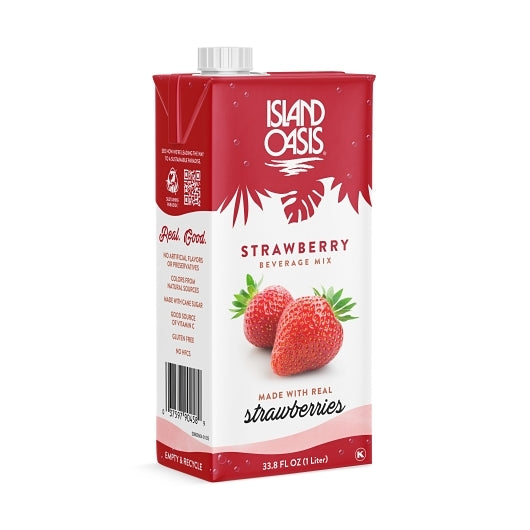 Island Oasis Strawberry Beverage Mix, 12 x 1 LT Case - Dried Fruit & Fruit Snacks - image 2