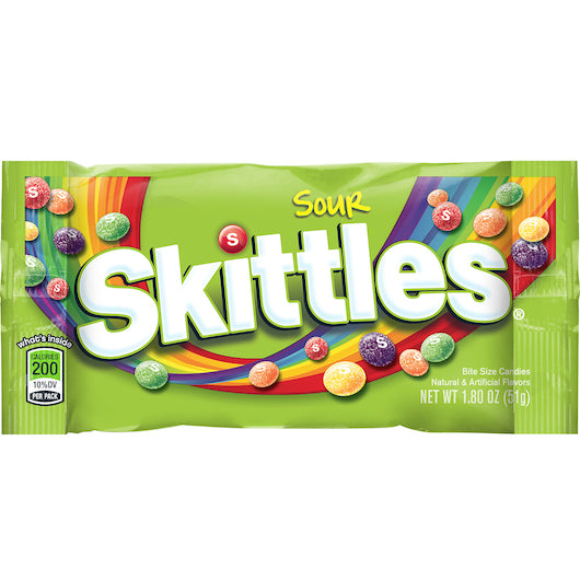 Skittles Sours Singles, 12 x 24 x 1.8 oz Case - DOT product image 2