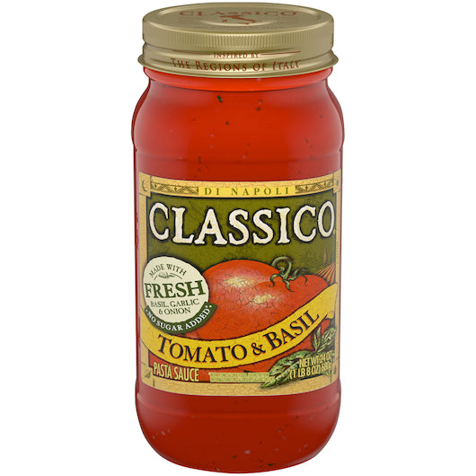 Classico SAUCE CLASSICO TOMATO & BASIL, 12 x 24 oz Case - DOT product image 2