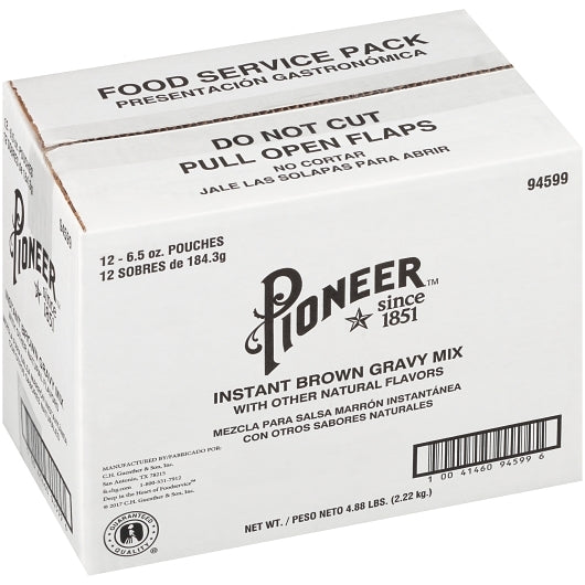 Pioneer Instant Brown Gravy Mix, 12 x 6.5 oz Case - DOT product image 7