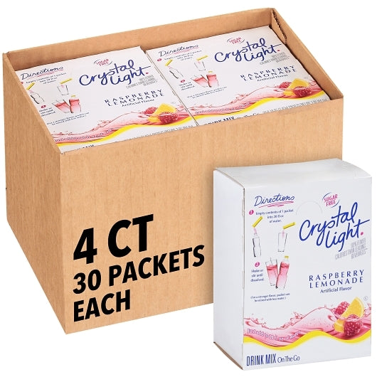 Crystal Light On The Go Raspberry Lemonade Beverage Mix, 4 x 30 x 2.83 GR Case - DOT product image 2