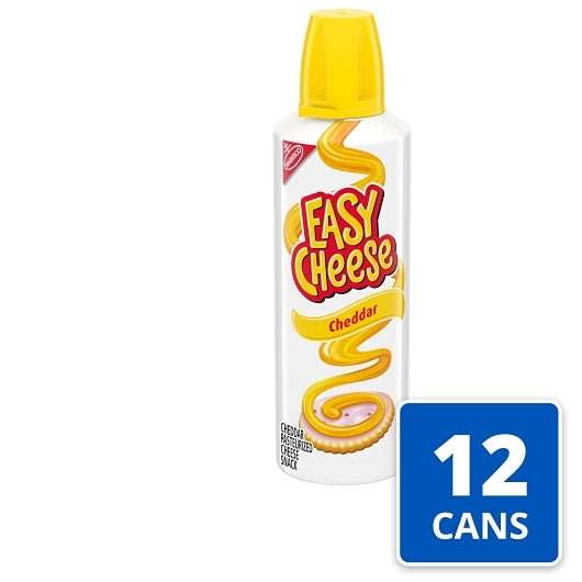 Easy Cheese Nabisco Pasteurized Cheddar Cheese Snack, 12 x 8 oz Case - DOT product image 2