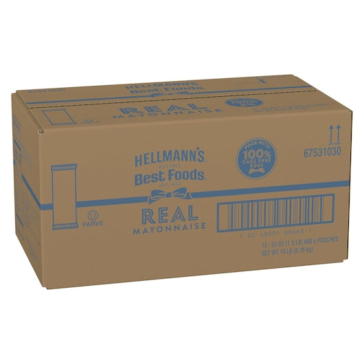 Hellmanns Real Mayonnaise Bulk, 12 x 24 fl oz Case - DOT product image 6