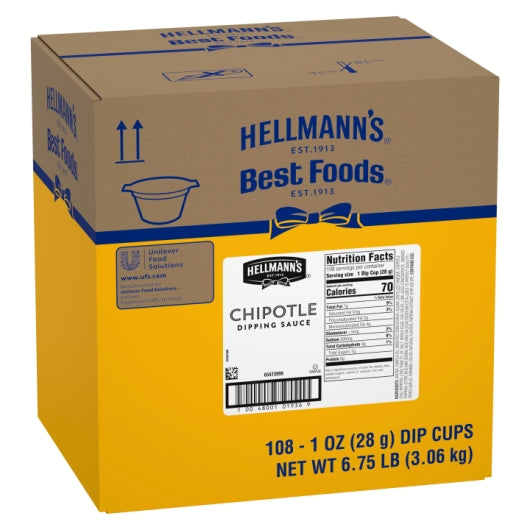 Hellmann's Chipotle Mayonnaise Dip Cup, 108 x 1 fl oz Case - Condiments & Sauces - image 2
