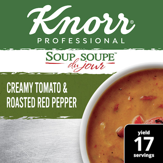 Knorr Soup Du Jour Creamy Tomato And Roasted Red Pepper Mix, 4 x 17.1 oz Case - DOT product image 2