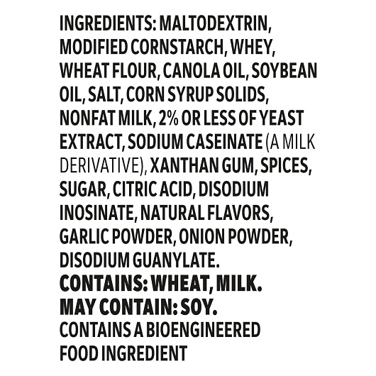 Trio Country Gravy Mix, 8 x 1.373 lb Case - Ingredients label