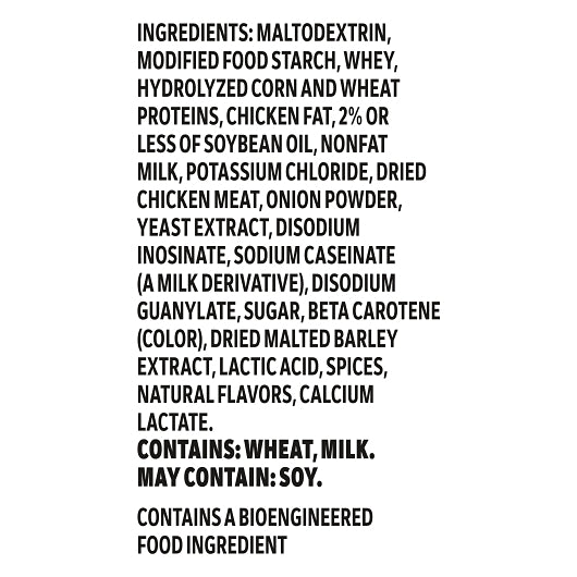 Trio Poultry Gravy, 8 x 1.41 lb Case - Ingredients label