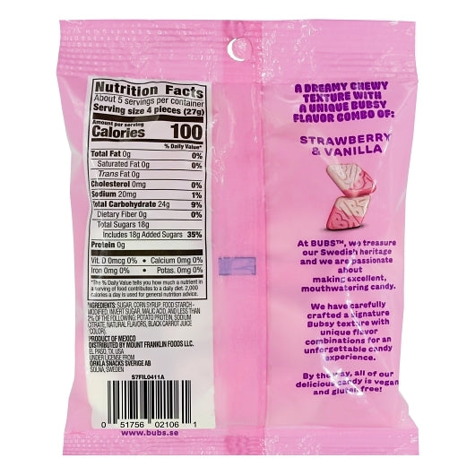 Bubs Sour Diamond Strawberry Vanilla Candy, 8 x 5.5 oz Case - Candy & Confections - image 2