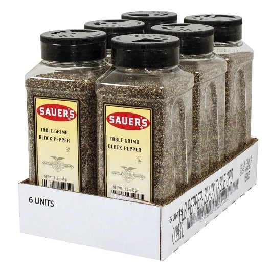 Sauer Ground Black Table Pepper, 6 x 1 lb Case - DOT product image 2