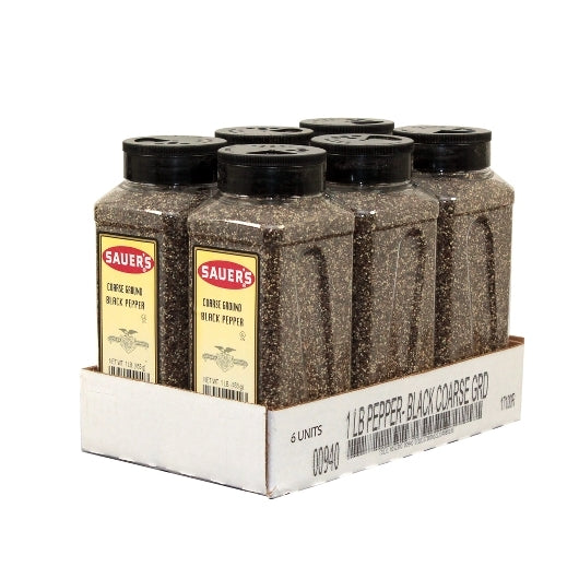 Sauer Coarse Ground Black Pepper, 6 x 1 lb Case - DOT product image 2