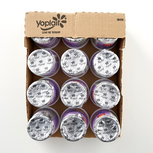 Yoplait Whips Strawberry Mist Yogurt, 12 x 4 oz Case - GS1 open-case image