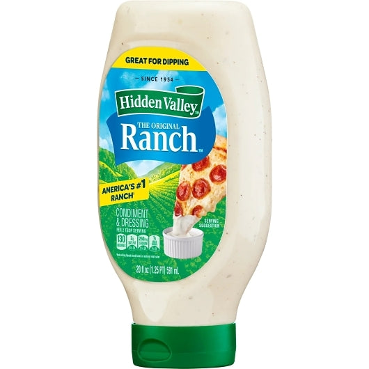 Hidden Valley Easy Squeeze Ranch Dressing Bottle, 6 x 20 fl oz Case - DOT product image 8