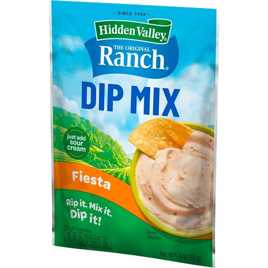 Hidden Valley Fiesta Ranch Party Dip Mix Dressing Mix, 24 x 1.1 oz Case - DOT product image 8