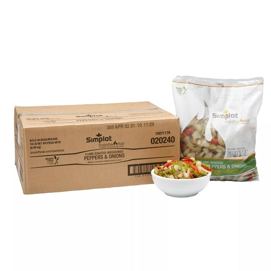 RoastWorks Flame Roasted UNSEASONED ROASTED PEPPER & ONION, 6 x 2.5 lb Case - DOT product image 2