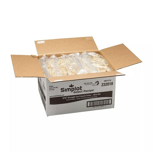 Simplot Straight Cut 5/16" French Fries, 6 x 5 lb Case - DOT product image 3