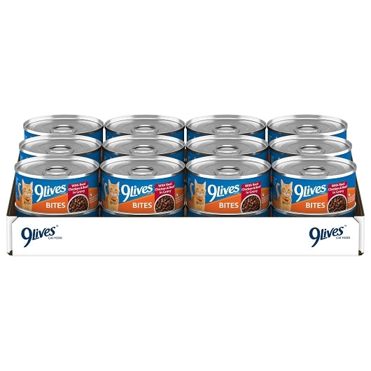9Lives Bites Wet Cat Food With Real Chicken & Beef in Gravy, 24 x 5.5 oz Case - Pet Food & Pet Care - image 2