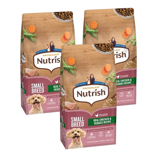 Rachel Ray Dry Small Breed Real Chicken & Veggies Little Bits Dog Food Bag, 3 x 80 oz Case - Pet Food & Pet Care - image