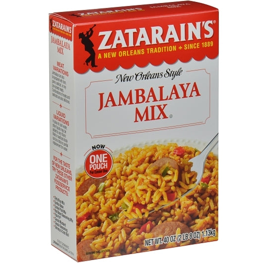 Zatarain`s Jambalaya Mix , 8 x 40 oz Case - Alternate product angle or state
