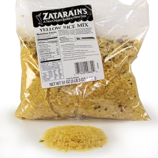 Zatarain`s Yellow Rice , 6 x 51 oz Case - GS1 product shown out of package