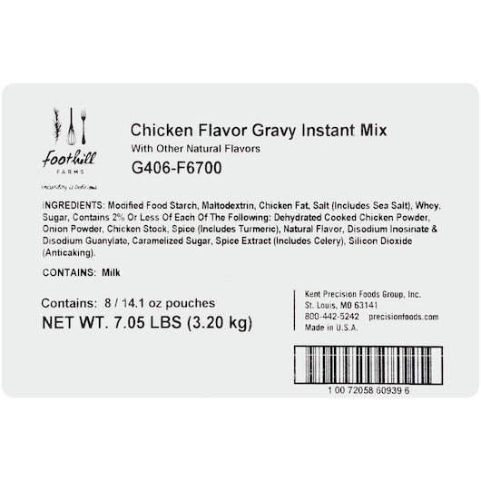Foothill Farms Instant Chicken Gravy Mix, 8 x 14.1 oz Case - DOT product image 8