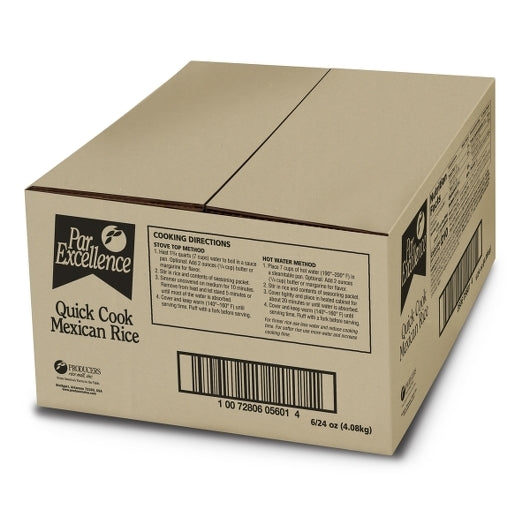Producers Rice Quick Par Excellence Mexican Seasoned Rice Mix, 6 x 24 oz Case - DOT product image 6