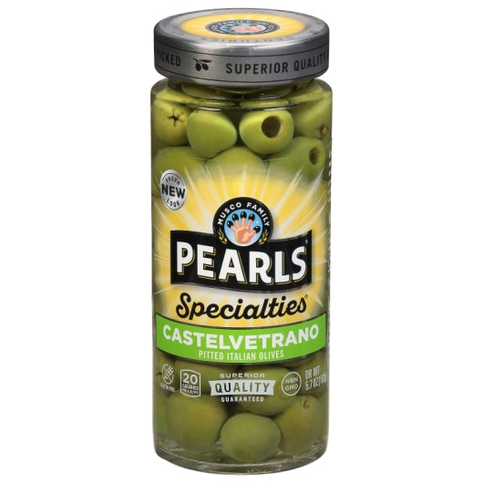 Pearls Castelvetrano Pitted Italian Olives Jar, 6 x 5.7 oz Case - Condiments & Sauces - image 2