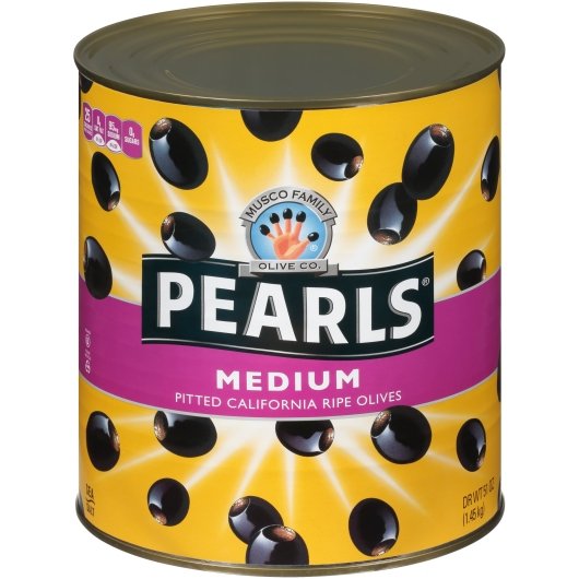 Pearls Medium Pitted Ripe Olives Canned, 6 x 51 oz Case - Condiments & Sauces - image 2