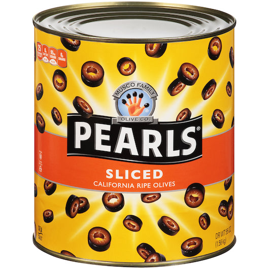 Pearls Fancy Sliced Ripe Olives Canned, 6 x 55 oz Case - Condiments & Sauces - image 2