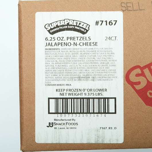 Pretzel Fillers Hollerin Jalapeno Pretzels, 24 x 6.25 oz Case - Alternate product angle or state