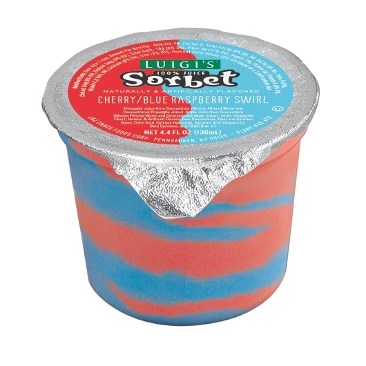 Luigi Cherry Blue Raspberry Swirl Sorbet, 96 x 4.4 fl oz Case - DOT product image 2