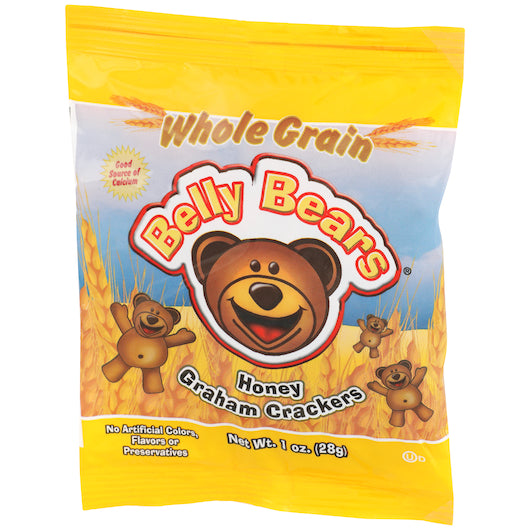 J & J Belly Bears 51% Whole Grain Honey Graham Crackers, 200 x 1 oz Case - DOT product image 8