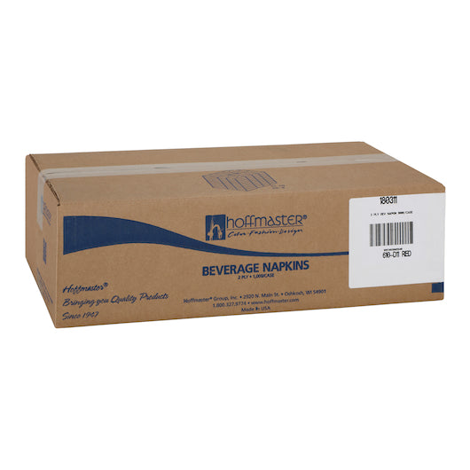 Beverage Napkins 9.5 Inch X 9.5 Inch 2 Ply 1/4 Fold Red Beverage Napkin, 4 x 250 each Case - DOT product image 2