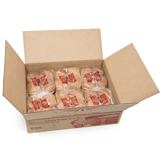 Rotellas Wheat Hamburger 4 Inch Wheat Hamburger Bun, 6 x 8 ct Case - DOT product image 5