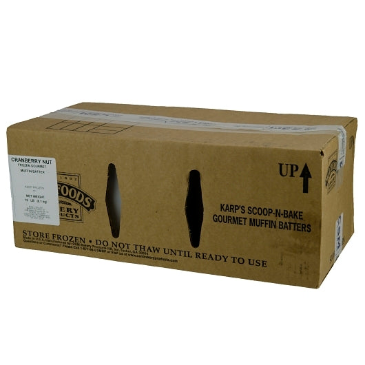 Baker And Baker Scoop-N-Bake Cranberry Nut Muffin Batter, 2 x 9 lb Case - GS1 closed shipping case image