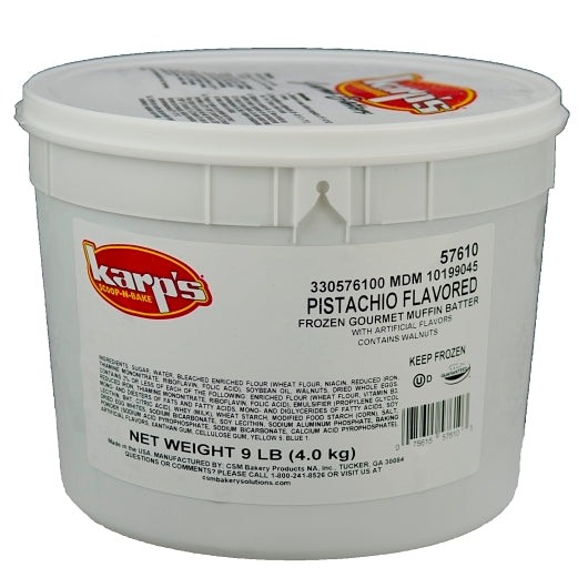 Baker And Baker Scoop-N-Bake Pistachio Muffin Batter, 2 x 9 lb Case - DOT product image 2