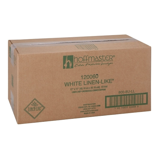 Hoffmaster Linen-Like 17 Inch X 17 Inch 1/8 Fold White Dinner Napkin, 75 per Pack, 4 x 75 each Case - DOT product image 4