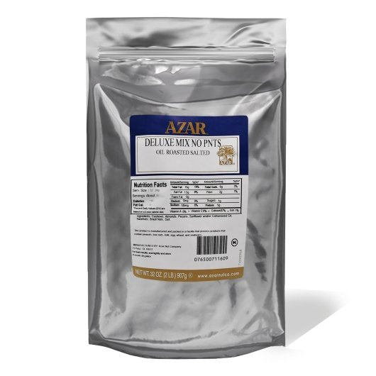 Azar Roasted & Salted No Peanut Deluxe Nut Mix, 3 x 2 lb Case - DOT product image 2