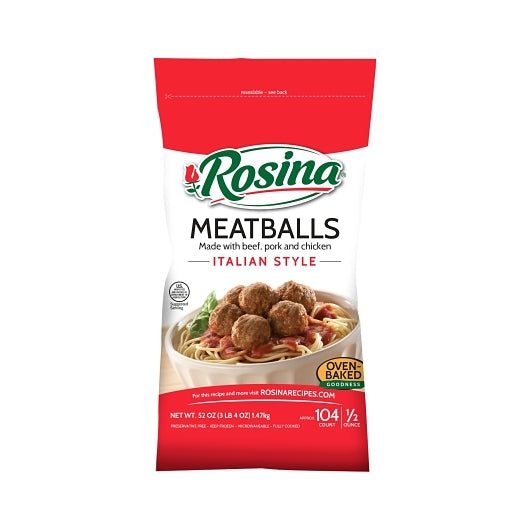 Rosina Italian Style Meatball 0.5 Oz, 8 x 52 oz Case - DOT product image 2