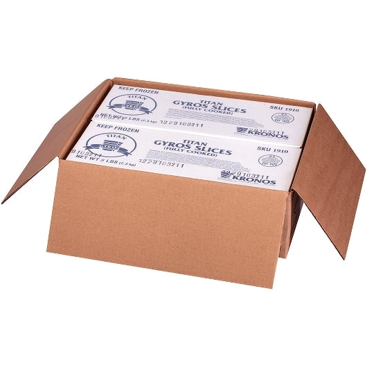 Kronos FrOZen Gyrokone Gyro Titan Slices Fully Cooked, 4 x 5 lb Case - DOT product image 2