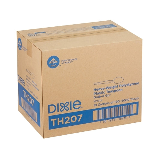 Dixie TEASPOON HEAVYWEIGHT POLYSTRENE WHITE 6 INCH, 10 x 100 ct Case - DOT product image 7