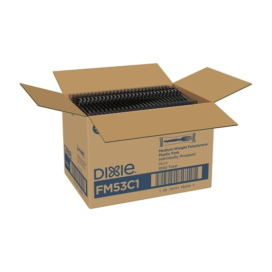 Dixie Disposable Plastic Forks, 1 x 1000 ct Case - Plates Bowls - image 2