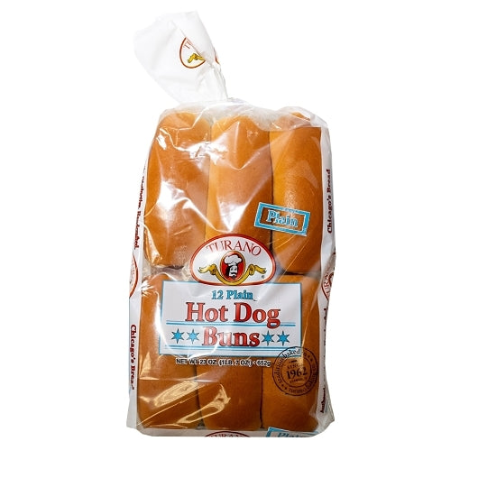 Turano Value Plain Hot Dog Bun, 12 x 12 each Case - Frozen Meat & Seafood - image 2